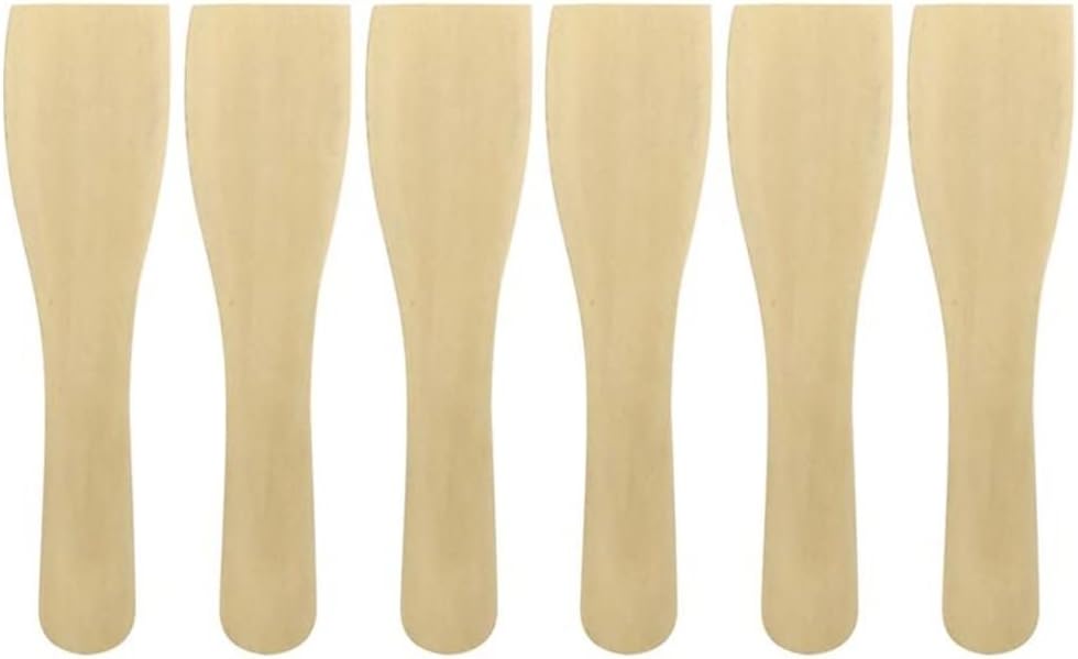 6pcs Non-Stick Wooden Spatula Small Wood Cooking Shovel Kitchen Utensils
