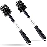USUIT Comfort Grip Soap Dispensing Bottle Brush, Grey, 2 Pieces (in one Package), Cleaning for Bottles, Pitchers and Carafes