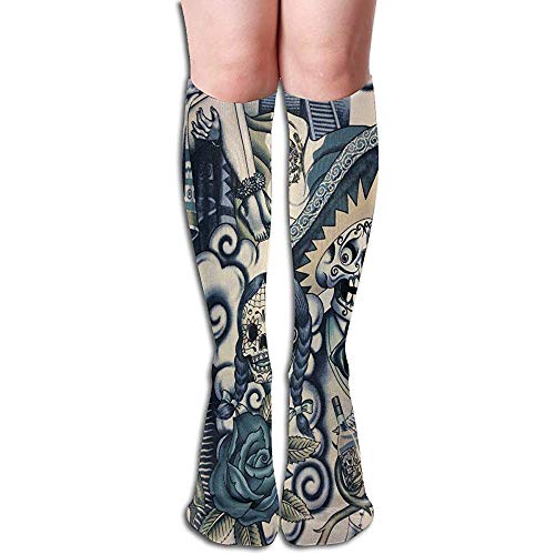 Ginger-Ale Calcetines De Compresión Calcetines De Fútbol Frida Kahlo Calcetines Hasta La Rodilla Para Correr, Atlético, Venas Varicosas, Viajes, Embarazo