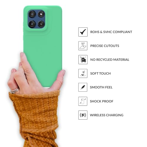 Image of SPRIG Compatible with Moto Edge 60 Stylus Premium SilkTone Back Cover Drop Tested Shock Proof Mobile Case for Men, Women, Boys and Girls with Camera Protection (Pastel Green)