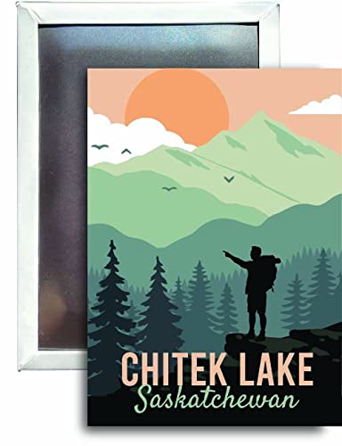 R and R ImportsChitek Lake Saskatchewan Refrigerator Magnet 2.5"X3.5" Approximately Hike Destination