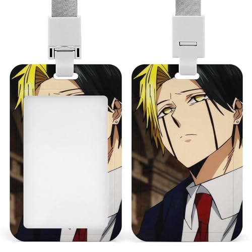 マッシュル-MASHLE- レイン・エイムズ IDカードホルダー 縦型 社員証 カードケース ネームホルダー 名札ホルダーカードケース 防水 吊り下げ パスケース カード入れ 名札ケース 通勤 通学 男女兼用 名刺入れ クリップスト リール付き かわいい