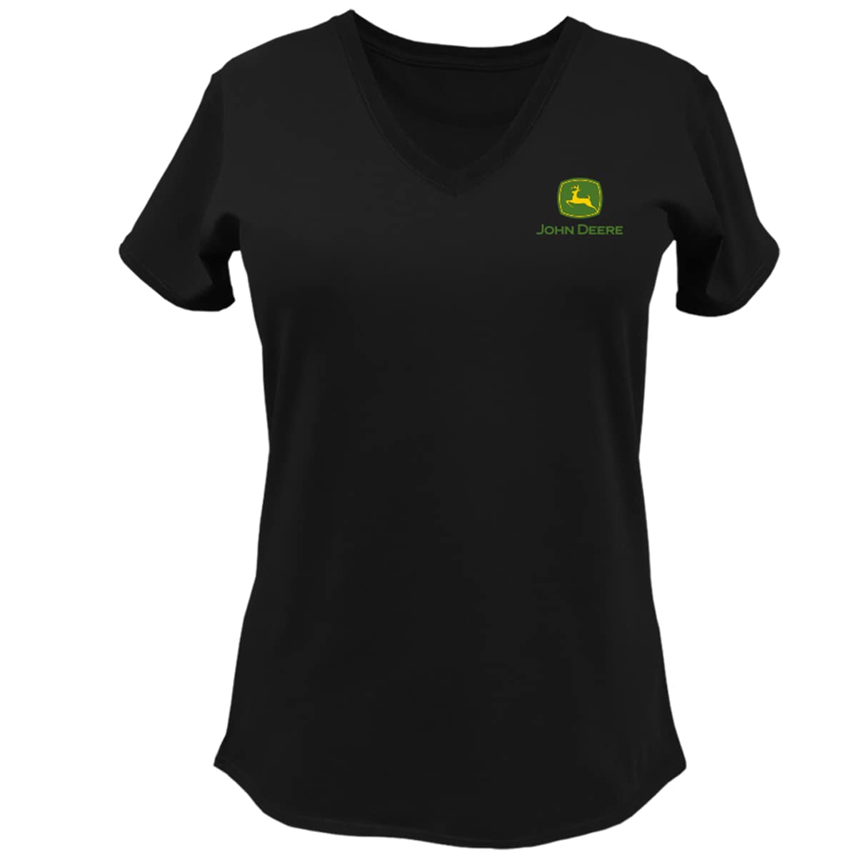 John Deere USA and Canada Farm State Pride Ladies V Neck T-Shirt State Outline Graphic Tee