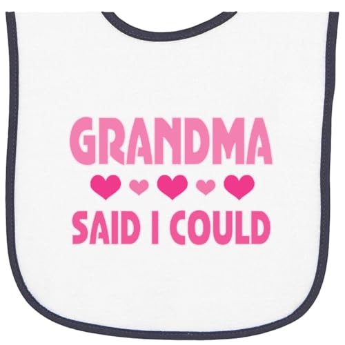 inktastic Grandma Said I Could Funny Granddaughter Baby Terry Cloth Bib