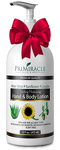 PriMiracle's Best Natural Unscented 16 Ounce Hand and Body Lotion to Moisturize Dry Skin