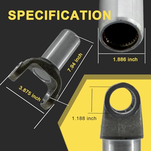 ALEJEKNA 3-3-5551X Slip Yoke Compatible with GM Turbo 400, TH 400 / 4L80E Transmission & T/C,Fit for 1350 Series U-Joint