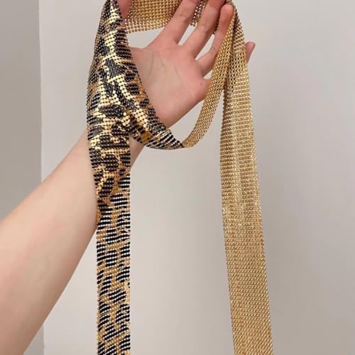 Vanrose Jan Women Sequins Neck Tie Scarf Party Evening Long Thin Skinny Tie Shawls Glitter Sparkle Neckerchief3