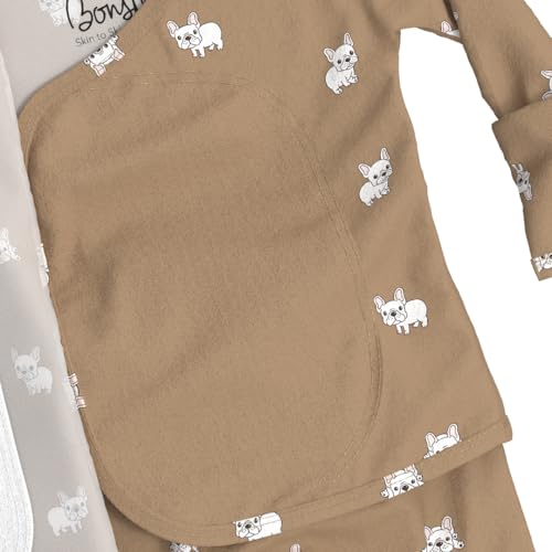 Bonsie Skin to Skin Babywear Footed Bodysuit - French Bulldog Pattern Baby One Piece - Frenchie4