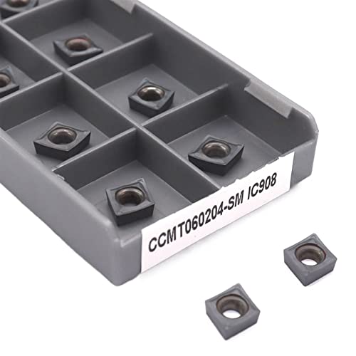 Metal indexable Turning Blade 10pcs CCMT060204 SM IC908 Internal Turning Tools Carbide Insert Lathe Cutter Tool Turning Insert