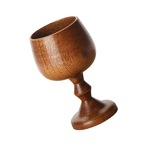 Cabilock Wooden Goblet Cocktail Cup Party Juices Cup for Holiday Gatherings Non Skid Base for Home Bar and Hotel Use