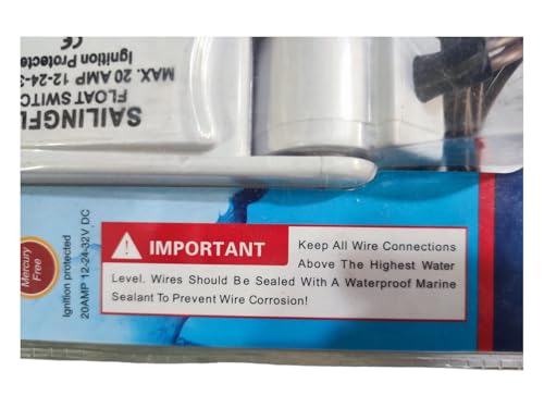 Image of 20 AMP Boat Marine Bilge Pump Float Switch DC12V and 24V Water Level Controller