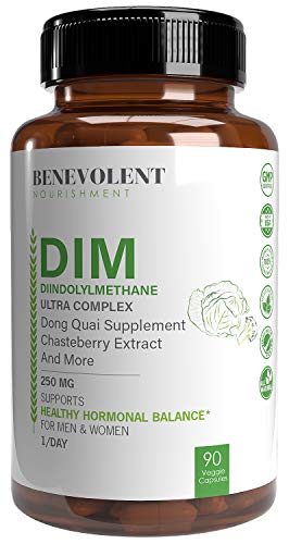 Maximum Strength DIM Supplement 250mg – Diindolylmethane Ultra Complex PLUS Chasteberry, Dong Quai