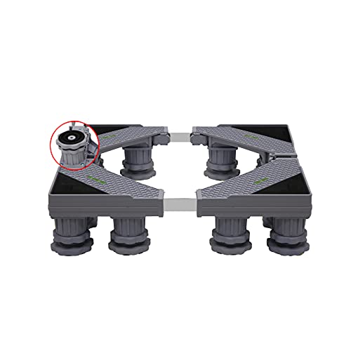 Base ajustable multifuncional con patas resistentes de 4/8/12 pulgadas Pedestal para lavadora y secadora Longitud telescópica 41-66 cm Ancho 39-64 cm Base para aire acondicionado Altura 10-