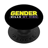 Agender divertido regalo tercer género Orgullo LGBTQ no binario PopSockets PopGrip Intercambiable