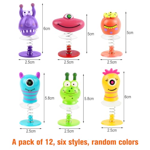 Wishstar 12 Stück Sprungspielzeug, Kinderparty Geschenke springendes Monster, Party Deko Spielzeug, Geburtstagsgeschenke (6 Farben)