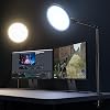 Weilisi Luz de Anillo de Escritorio de 10.2" con Soporte, Lámparas de Escritorio Giratorias 360° para Oficina en Casa con Abrazadera en C, Luz de Escritorio de Altura Flexible, Brazo Ajustable para Luz de Anillo para Escritorio, Podcast, Juegos, Grabación, Iluminación Zoom 2