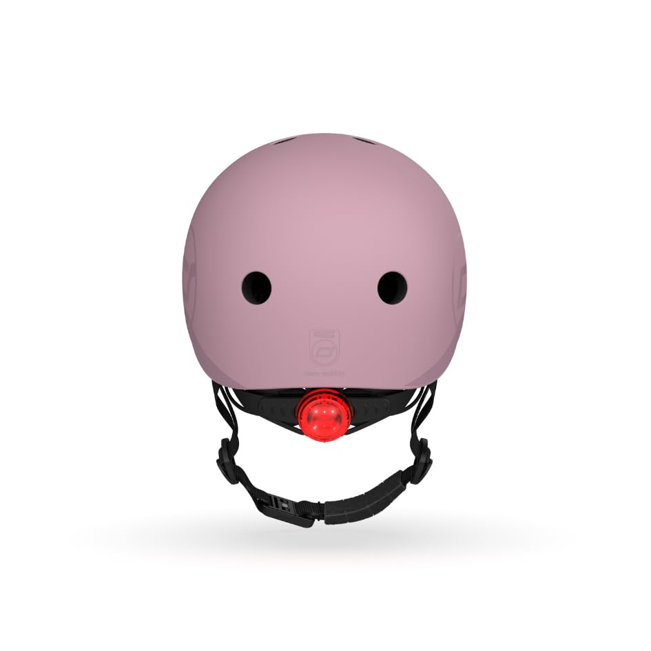 Scoot and Ride & Kinderhelm, Größe S/M bis S (51–55 cm), verstellbare Passform, leichtes Design, atmungsaktive Belüftung, magnetische Schnalle, sicherheitszertifiziert, Wildberry