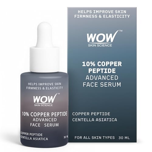 Image of WOW Skin Science 10% Copper Peptide Advanced Face Serum | Copper Peptide + Centella Asiatica | Improves Firmness, Elasticity & Fine Lines | Anti‑Ageing Repair Serum | All Skin Types | 30 ml