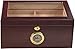 Prestige Import Group - Berkeley Glass Top Humidor - Capacity: Up to 100 - Color: Cherry with Digital Hygrometer