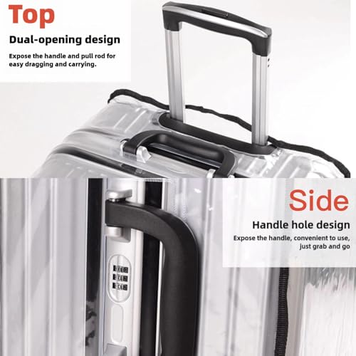 Clear Luggage Protector Suitcase Cover, PVC Waterproof, Dustproof, Scratch-proof Trolley Case Protector Travel Suitcase Cover for 18" 20" 22" 24" 26" 28" 30"4