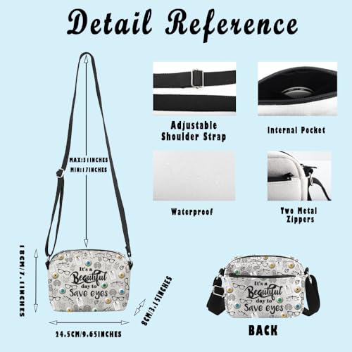 MNIGIU Eye Doctor Gift Optometry Gift It’s a Beautiful Day To Save Eyes Crossbody Bag for Optometrist2