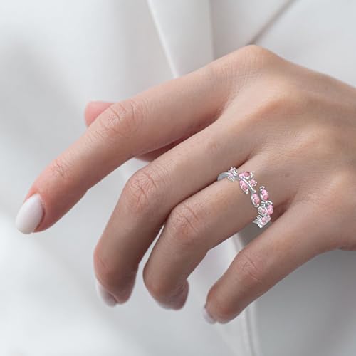 HEEYA Bague Argent 925 Ouverte Réglable 5A Zircone Cubique Anneau,Bague De Fiançailles Feuilles D'Olivier Bagues Anniversaire Mariage,Hypoallergénique Bijoux Femme – vue 6