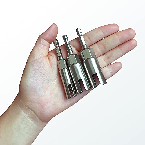 3 Pack 1/4" Hex Shank，Power Wing Nut Driver Set,Slot Wing Nuts Drill Bit Socket Wrenches Tools Set, Drills Bits For Panel Nuts Screws Eye C Hook Bolt (3 Pack 3 Size （9Mm,12Mm,15Mm）) #TOP6