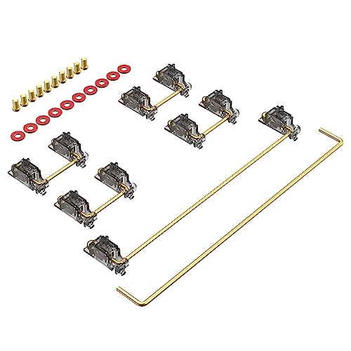 Image of DUROCK Stabilizers V3, Screw in Stabilizers with 2u, 6.25u, 7u Wires, PCB Mount for Mechanical Keyboards (Smokey 80% Kit)