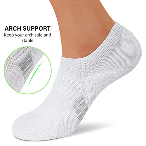 No Show Socks Womens Athletic Cushion Ankle Footies Low Cut 5-6 Pairs2