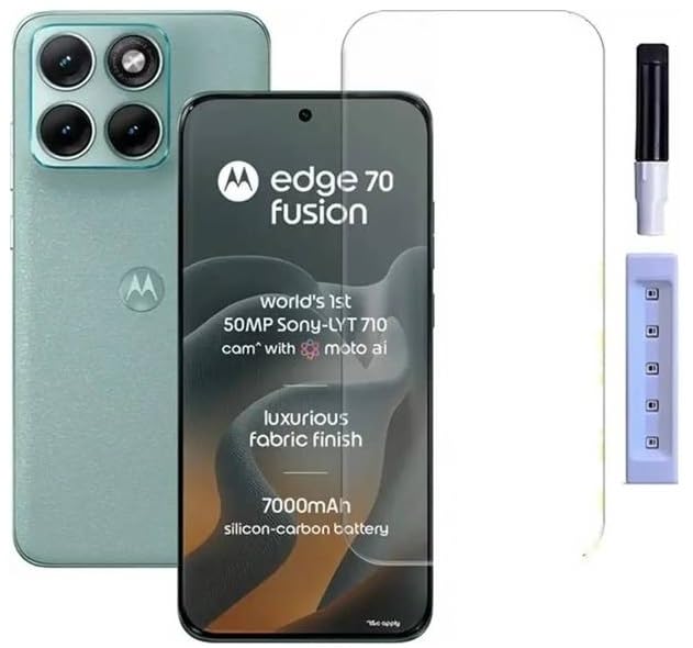 HYPER® Tempered Glass compatible for Motorola Edge 70 Fusion 5G Screen guard Full HD Quality Edge to Edge Coverage (BLACK) (Pack of 1)
