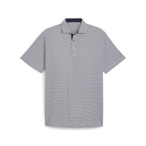 Puma Golf Men's ISLE Pique Polo, DEEP Navy-White Glow - image 3