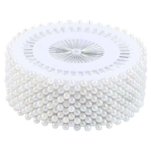 HOMSFOU 960Pcs Pearl Head Pins Adorable Round Head Dressmaking Pins for Wedding Bouquets Corsages and DIY Crafts Durable and Elegant Sewing Tool for Various Decorative Needs