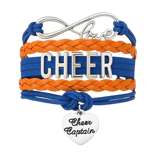 Image of Sportybella Cheer Captain Charm Bracelet- Girls Captain Cheerleading Bracelet- Cheer Jewelry for Cheerleader