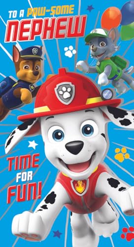 Paw Patrol carte d'anniversaire pour petit-fils carte de vœux enfant garçon avec enveloppe