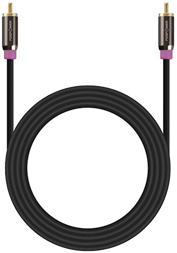 Image of FosPower 15FT RCA Subwoofer Audio Cable S /PDIF 24K Gold Plated Male to Male