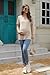 JiniGolla Maternity Top Fashion Short Sleeve Casual Pregnancy Blouse Shirts Beige M