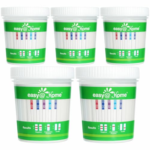 Easy@Home ECDOA-254-5T 5 Pack Easy@Home Drug Test Cup For 5 Popular Drug Tests Marijuana cover