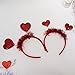 Shurhome Glittering Powder Valentine Heart Headband for Party Gathering Music Festival Hairband for Holiday Celebrations Fashionable Headwear