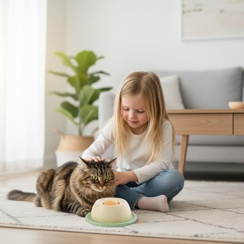 DRADERCH 2 piezas de juguete para perros lamiendo para perros, comedero para perros con bola giratoria integrada, juguete interactivo para perros para comer lentamente (amarillo, verde)