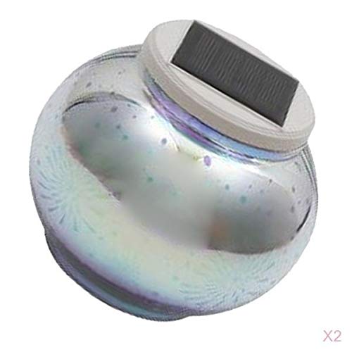 LOVIVER 2x Cores Mudança Mosaico Energia Solar Luzes De Vidro