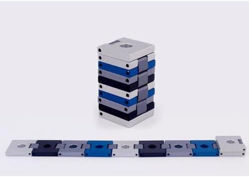 Agayof Hanukkah Menorah-Travel Belt 7.5 x 30cm / 12" x 3" - Silver Grey Black Blue mn007