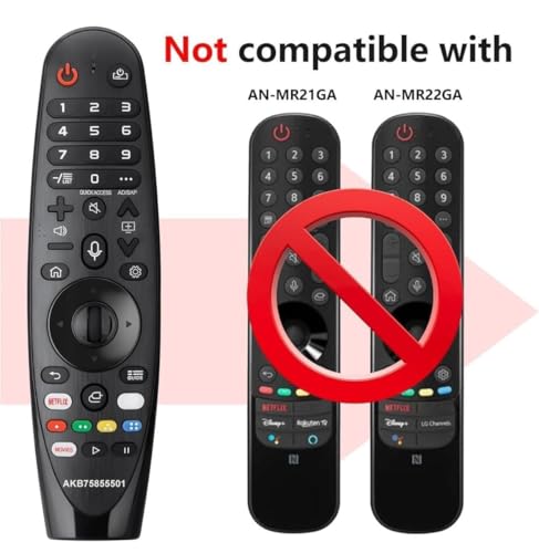 Image of KPDP Voice Magic Remote AKB75855501 For LG Smart TV Magic Remote Replacement AN-MR20GA MR19BA MR18BA MR650A, With Pointer Function /Hotkeys Such As Netflix /P-Video /Movie, Black