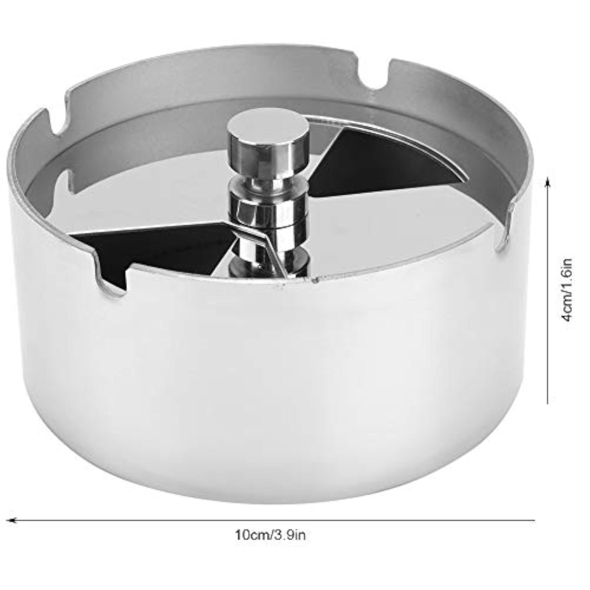 Push Down Cigarette Ashtray, Wind-Proof Design