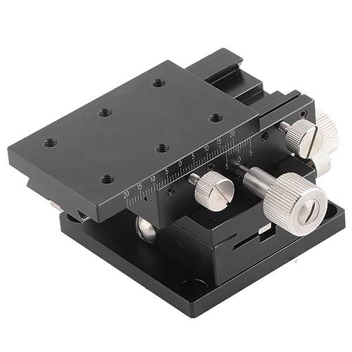 XY Linear Stage Manual, Sliding Table Aluminum Alloy Linear Stage Trimming with Scale,for Measuring Instrument Optical Instrument Testing Machine(60x40mm/2.4x1.6in)
