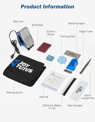 image for JOYTUTUS Basic Ski Snowboard Tuning Kit with Wax Ski Snowboard Wax Kit