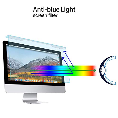 MOSISO 25-27 inch Computer Blue Light Blocking Screen Protector Anti-UV Eye Protection Filter Film for Diagonal 25,25.5,26.5,27 inch 16:9 Widescreen Desktop PC LED Monitor Panel(25x16.34 inch/LxW)
