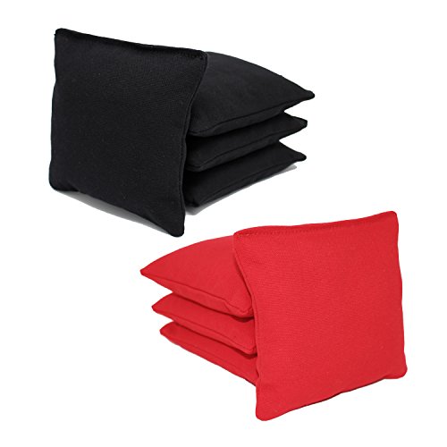 Free Donkey Sports ACA Regulation Cornhole Bags (Set of 8) (Black and Red) 25 Colors to Choose from.
