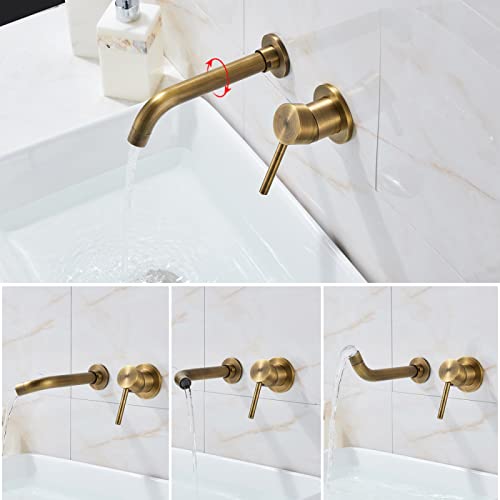 Robinet de salle de bain mural pour gagner de la place autour du lavabo