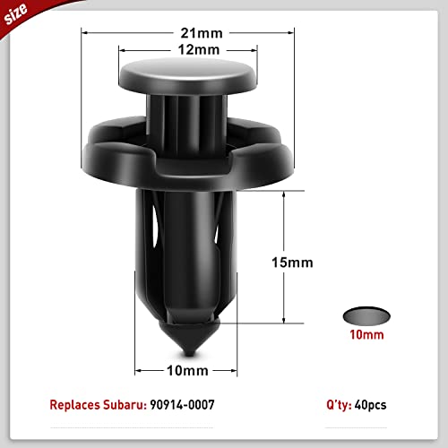 Image of Nilight 100PCS Car Retainer Clips 7mm 8mm 10mm Nylon Push Type Retainer Clips,Bumper Fastener Rivet Clips for Subaru 90914-0007, 90913-0067,90914-0051,1PC Bonus Fastener Remover