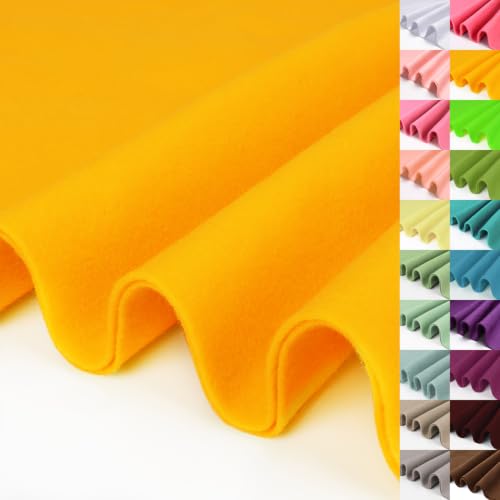 Image of Golden Yellow Large Felt Fabric 36 inch X 36 inch1.4 mm 1 Square Yard | Soft Felt Fabric Sheet for Crafts, Yellow Color Series Soft Nonwoven Fabric, Fit for Decoration, Sewing, DIY Crafts